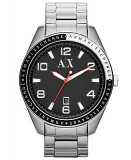 AX Armani Exchange Watch, Mens Stainless Steel Bracelet 47mm AX1303   Watches   Jewelry & Watches