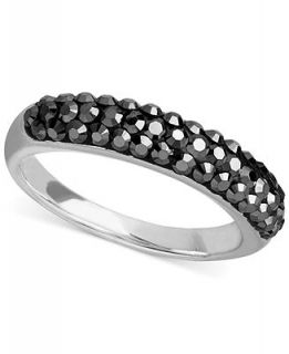 Kaleidoscope Black Swarovski Crystal Ring in Sterling Silver (9/10 ct. t.w.)   Rings   Jewelry & Watches