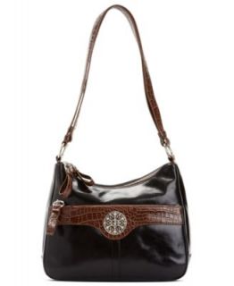 Giani Bernini Handbag, Glazed Leather Dome Satchel   Handbags & Accessories