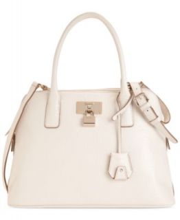 DKNY Saffiano Leather Top Zip Round Satchel   Handbags & Accessories