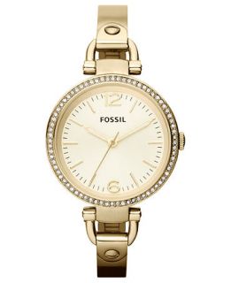 Fossil Womens Georgia Gold Tone Stainless Steel Bangle Bracelet Watch 32mm ES3227   Watches   Jewelry & Watches