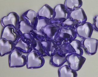 192 Translucent Purple Acrylic Hearts for Vase Fillers, Table Scatter, or Decoration Arts, Crafts & Sewing