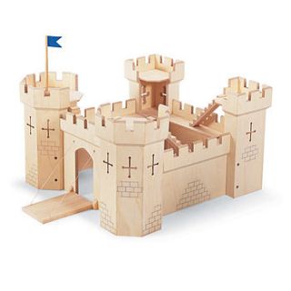 wondrous wooden medieval castle by toys of essence