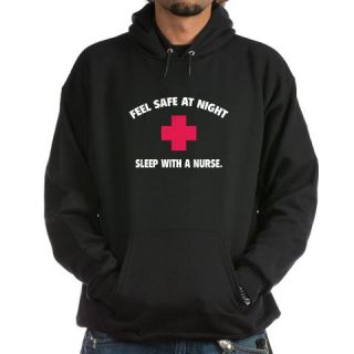  Feel safe at night   Sleep with a nurse Hoodie (da