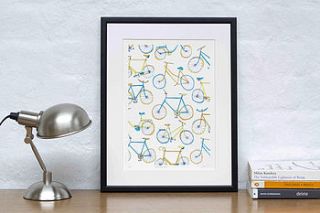 take the bike screen print by jessica hogarth designs