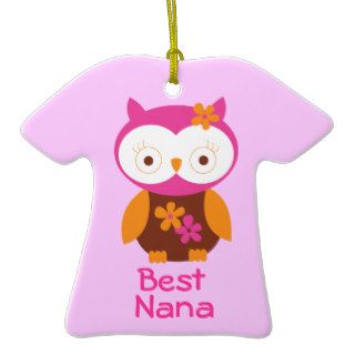 Best Nana Owl Keepsake Ornament Gift