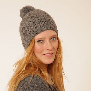 chunky merino pom beanie by lowie