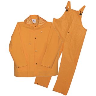 Boss 3-Pc. Yellow Rain Suit — 35mm, Size XL, Model# 3PR0300YXL  3 Piece Sets