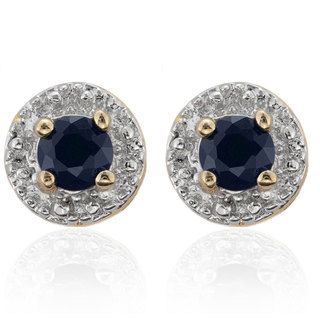 Dolce Giavonna Round Sapphire Stud Earrings Dolce Giavonna Gemstone Earrings