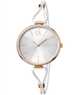 Calvin Klein Watch, Womens Swiss Inclined Pink Gold PVD Stainless Steel Bangle Bracelet 30mm K4C2M616   Watches   Jewelry & Watches