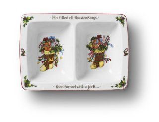 Portmeirion A Christmas Story 2 Section Server Divided Serving Trays Kitchen & Dining