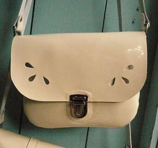 girl's patent leather satchel by french & english confectioner's