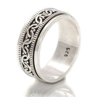 celtic sterling silver spinning ring by charlotte's web