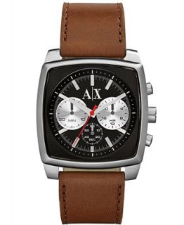 AX Armani Exchange Watch, Mens Chronograph Brown Leather Strap 40mm AX2251   Watches   Jewelry & Watches