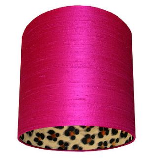 hot pink silk and leopard skin lampshade by love frankie
