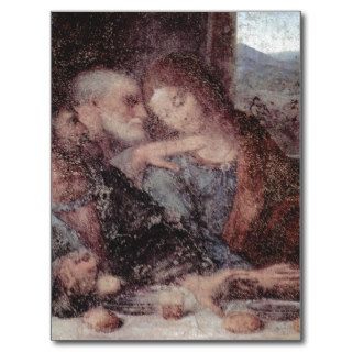 Leonardo da Vinci Das Abendmahl, Detail 1495 1497  Post Card