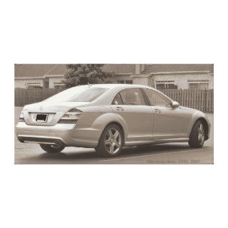Rear 3/4 view of Mercedes S 550, sepia Gallery Wrap Canvas