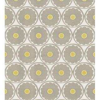 Brewster Home Fashions Echo Design Retro Flower Wallpaper in Gray