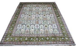 9'x 12' Hand Knotted Silk Rug Oriental Carpets on Sale Traditional Persian Carpets(193b 9x12)   Handmade Rugs