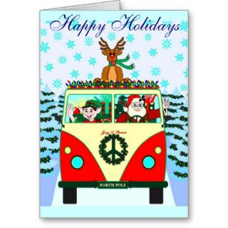 Holiday Peace Van Greeting Cards
