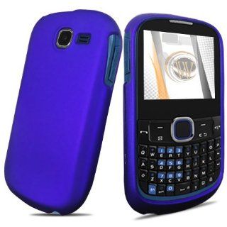 Blue Rubberized Hard Case for Samsung SGH A187 AT&T Cell Phones & Accessories