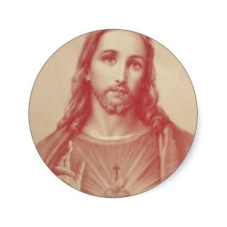 Vintage Sacred Heart of Jesus Stickers