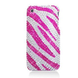 Aimo Wireless IPHONE3GSPCDI186 Bling Brilliance Premium Grade Diamond Case for iPhone 3G/3GS   Retail Packaging   Hot Pink Cell Phones & Accessories