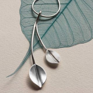 elegant silver leaves necklace by louise mary designs