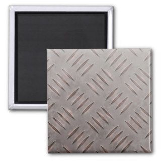 Steel Diamond Plate Texture Fridge Magnets