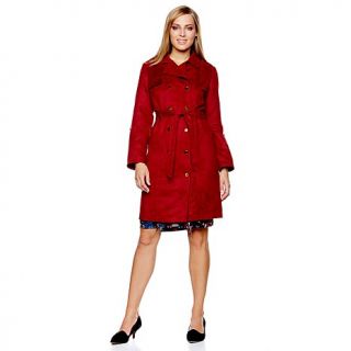 Vicky Tiel Plush Trench Coat/Dress with Metallic Buttons