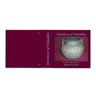 Red Wing Jardinier Inventory of Valuables Binder