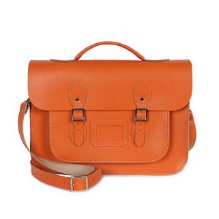 leather briefcase bright collection, large by bohemia