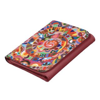 Abstract Spiral Wallet   Colorful Psychedelic Art