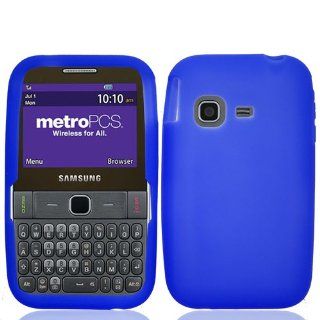 SAMSUNG FREEFORM M T189N BLUE SILICONE SKIN COVER SOFT GEL CASE from [ACCESSORY ARENA] Cell Phones & Accessories