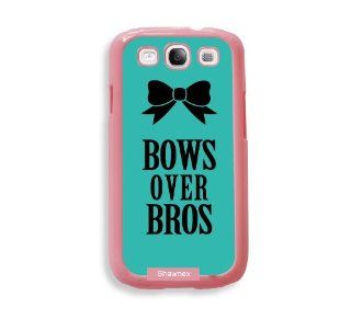 Shawnex Bows Over Bros Teal ThinShell Protective Pink Plastic   Galaxy S3 Case   Galaxy S III Case i9300 Cell Phones & Accessories