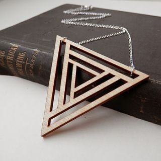 geometric triangles necklace by kate rowland illustration