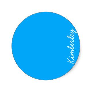 Bright Blue Neon Monogram Trendy Fashion Colors Sticker