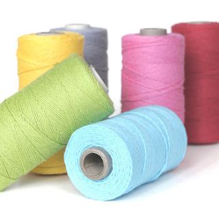 coloured cotton twine by peach blossom