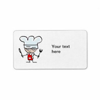 Cooking labels for recipes or ingredients Stickers
