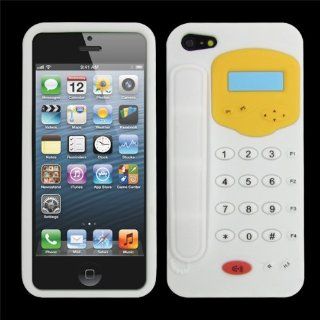 Cbus Wireless White/Yellow Telephone Design Silicone Case / Skin / Cover for Apple iPhone 5 5S Cell Phones & Accessories