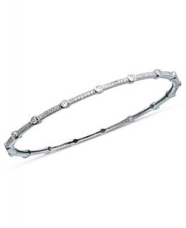 CRISLU Bracelet, Platinum Over Sterling Silver Cubic Zirconia Bangle Bracelet (2 1/2 ct. t.w.)   Fashion Jewelry   Jewelry & Watches