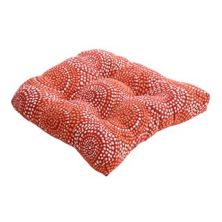 Pillow Perfect Mosaic Chair Cushion in Flame Pillow Perfect Chair Pads