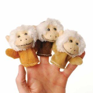 Dozen 3 1/2" Assorted Monkey Finger Puppets Toys & Games