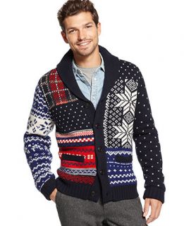 Tommy Hilfiger Sweater, Pelham Fair Isle Shawl Collar Sweater   Sweaters   Men