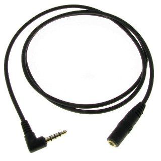 Valley 3' TRRS 4 Pole 3.5mm Male Right Angle to 3.5mm Female Stereo Audio Cable Electronics