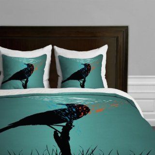 DENY Designs Brandon Dover At The Birds Eye Duvet Cover, King   Bedding With Birds