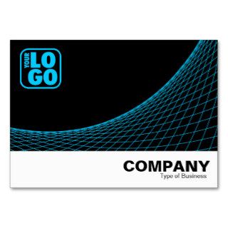 Curve Footed   Sky Blue Business Card Template