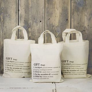 personalised definition gift bag by 3 blonde bears