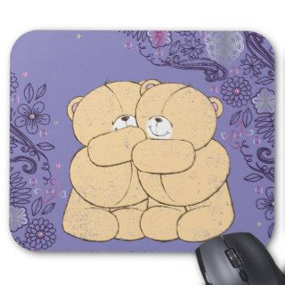 Forever Friends purple bears hugging Mouse Pads