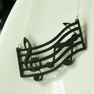 acrylic music score necklace by urban twist